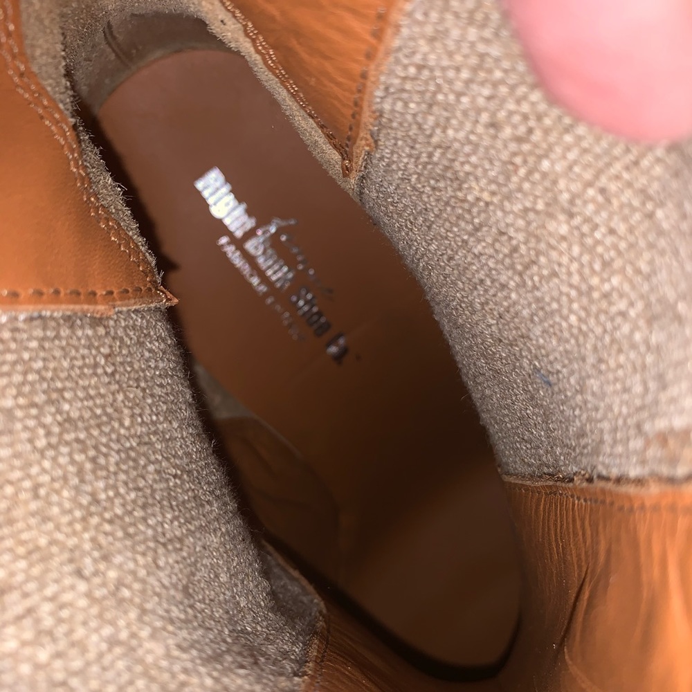 Right Bank shoe Croc Embossed Cognac Boot Italy - Picture 6 of 6